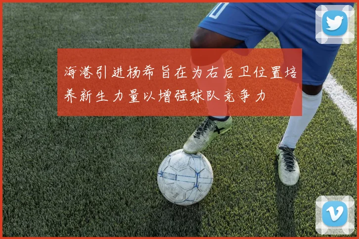 海港引进杨希旨在为右后卫位置培养新生力量以增强球队竞争力